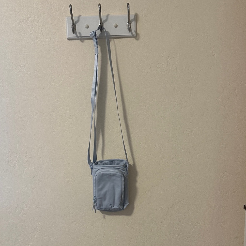 Lululemon Light Blue Crossbody Bottle Holder / Organizer Bag